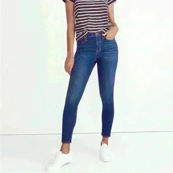 Madewell Women's Size 28 10" High Riser Skinny Skinny Jeans Medium Wash Raw Hem - Picture 1 of 5